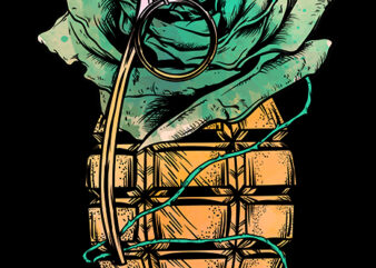 Nature Grenade T shirt vector artwork