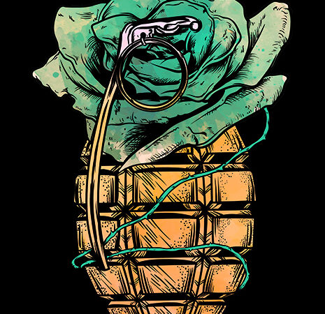 Nature grenade T shirt vector artwork