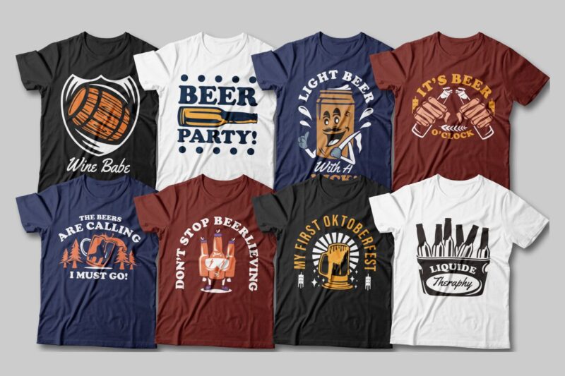 Oktoberfest t-shirt designs quotes bundle, Beer quotes, party, Oktoberfest event sublimation bundles, autumn theme,