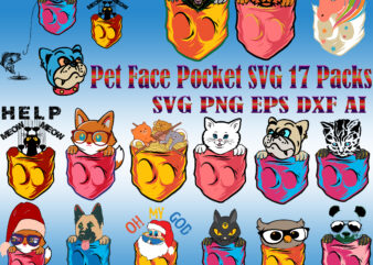 Pet face pocket Svg 17 Packs, Pet Face Pocket Bundle, Bundle Pet Face Pocket, Pocket Svg, Pocket Bundle, Bundle Pocket, Pocket SVG bundle, Ultimate pockets bundle t shirt vector graphic,