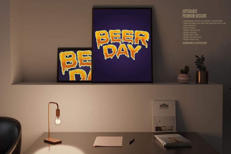 Beer Day Typography Font Effect