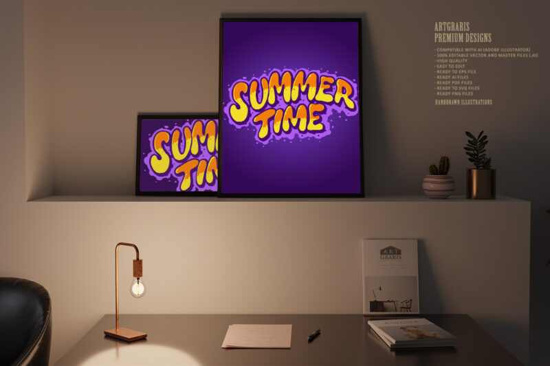 Summer Time Typeface Hand Drawn