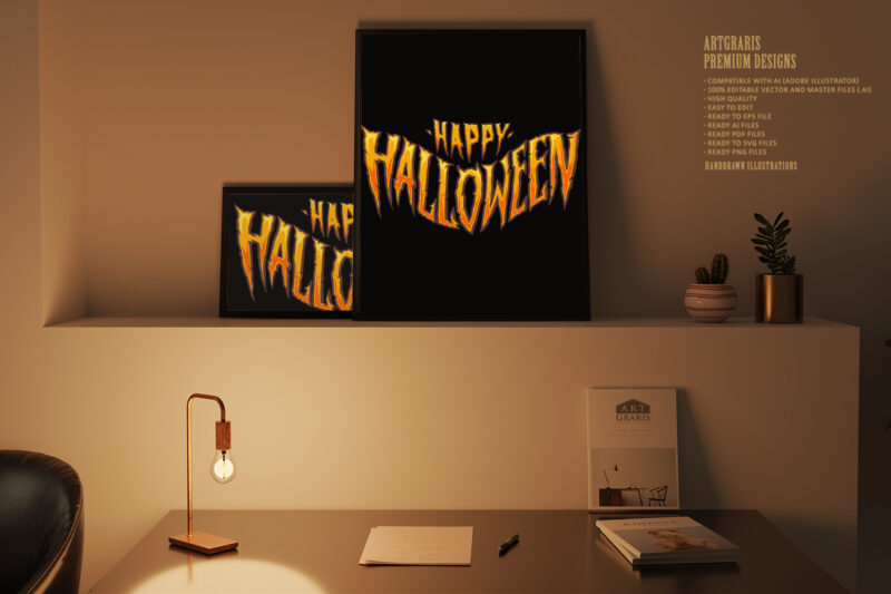 Happy Halloween Horror Typography