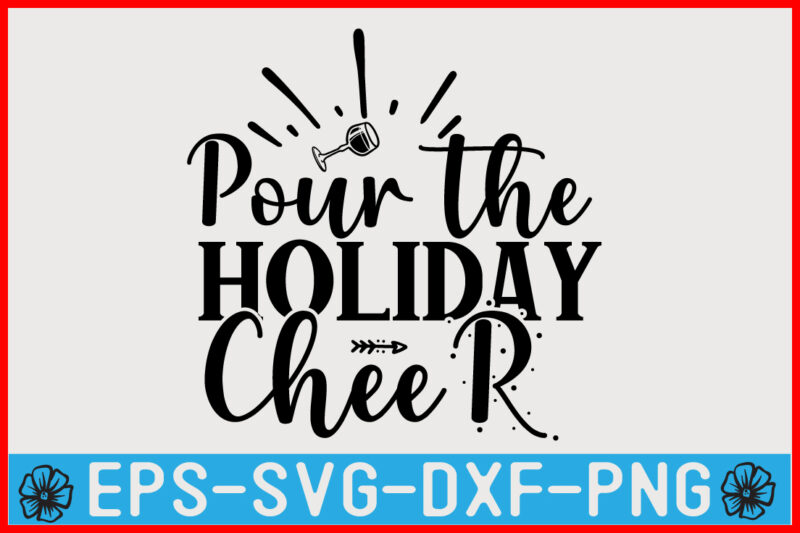 Wine Christmas SVG T shirt Design