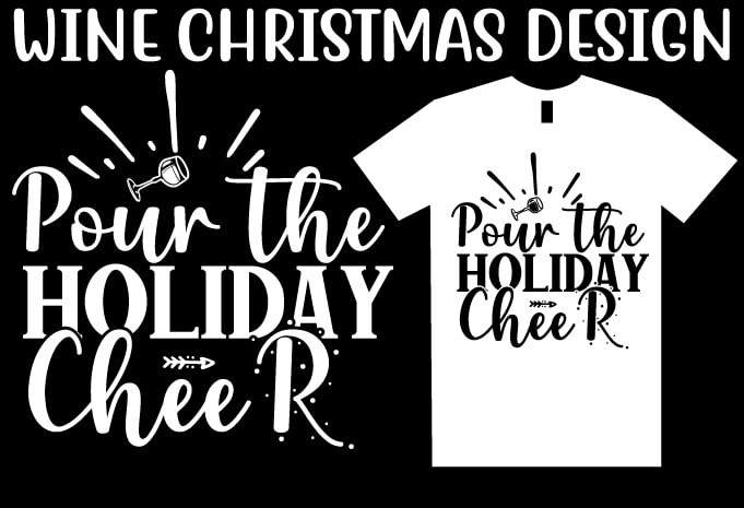 Wine Christmas T shirt Design Bundle