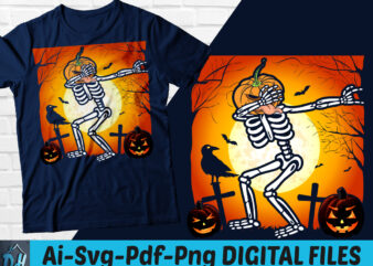 Pumpkin skeleton dabbing t-shirt design, Pumpkin skeleton dabbing SVG, Halloween tshirt, Pumpking shirt, Skeleton dabbing tshirt, Funny Pumpkin dabbing tshirt, Pumpkin skeleton dabbing sweatshirts & hoodies