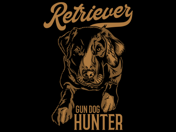 Retriver gun dog t shirt design online