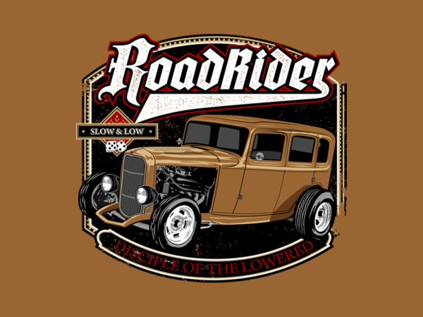 Road rider t shirt design online