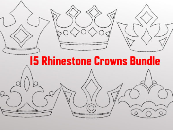 15 rhinestone crowns bundle for commercial use