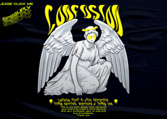 CONFUSION, sad angel streetwear design