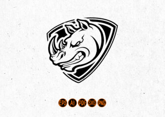 Rhino shield Mascot Silhouette t shirt design online
