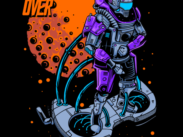 Space game t shirt template vector