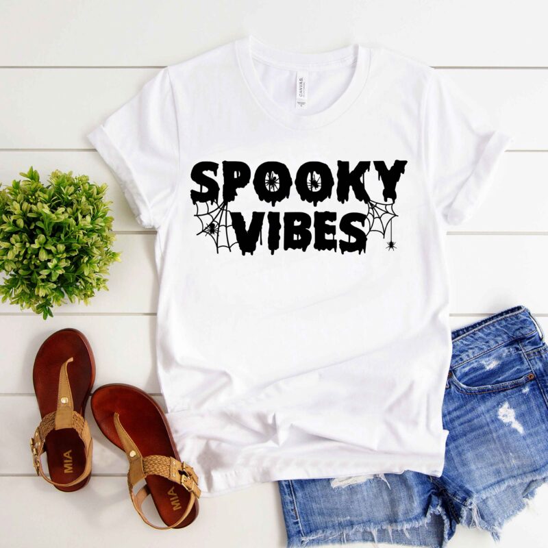 Spooky Vibes SVG, PNG, DXF Digital Files Include