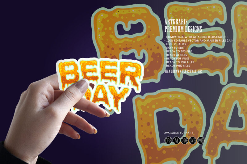 Beer Day Typography Font Effect