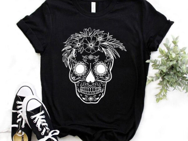 Sugar skull, art, aesthetic t-shirt design