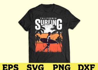 Surfing SVG T shirt Design