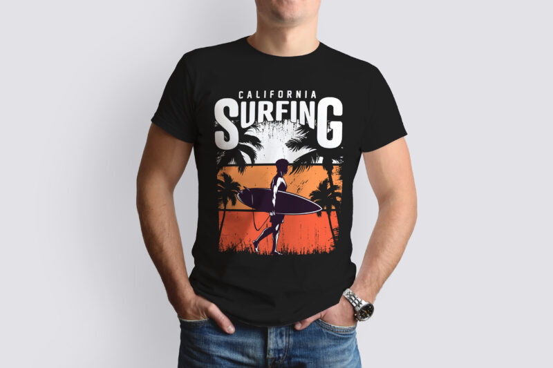 Surfing SVG T shirt Design