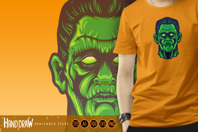 Zombie Frankenstein Face Halloween