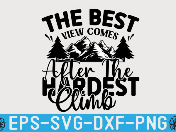 Hiking svg t shirt design template