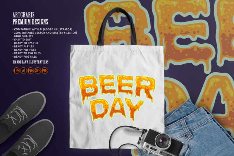 Beer Day Typography Font Effect