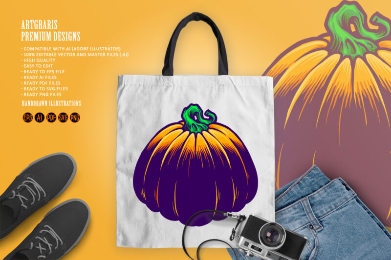 Jack O Lantern Pumpkins Illustrations