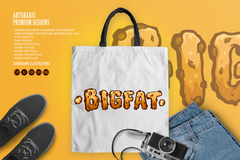 Bigfat Typeface Biscuit Hand Drawn