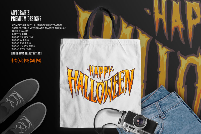 Happy Halloween Horror Typography