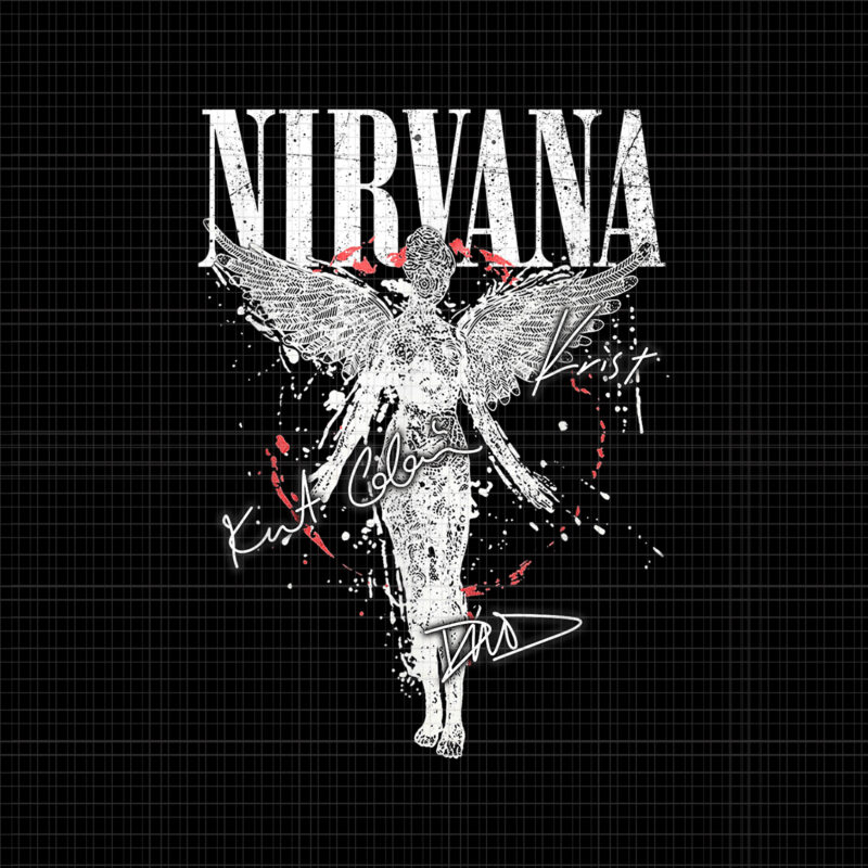 Vintage Nirvanas Smile Png, Nirvanas Png, Nirvanas Vector, Vintage Nirvanas, Vintage Angel Nirvanas Art Music Rock Band Legend 80s 90s, Vintage Angel Nirvanas