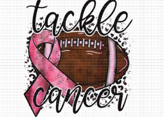 Tackle Breast Cancer Awareness Png, Pink Ribbon Leopard Football Png, Pink Ribbon Png, Halloween Png, Autumn Png t shirt designs for sale