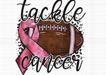Tackle Breast Cancer Awareness Png, Pink Ribbon Leopard Football Png, Pink Ribbon Png, Halloween Png, Autumn Png