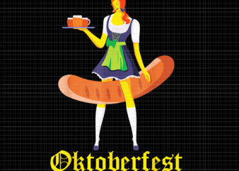 Barmaid Oktoberfest Png, Funny German Woman Dirndl Bratwurst, German Woman Png, Oktoberfest Woman Png t shirt template