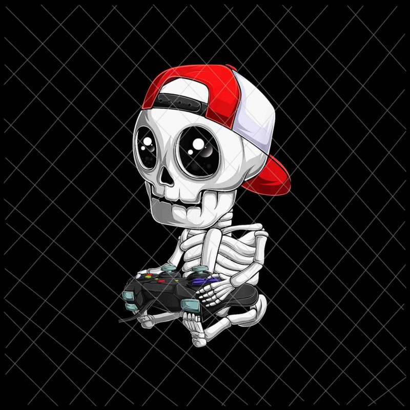 Skeleton Halloween Video Gamer Svg, Skeleton Svg, Skeleton Gamer Svg, Skeleton Halloween Svg