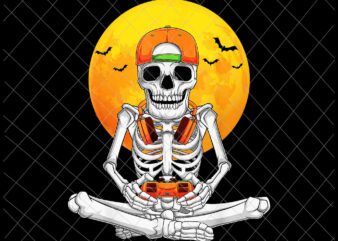 Skeleton Halloween Video Gamer Png, Skeleton Png, Skeleton Gamer Png, Skeleton Halloween Png