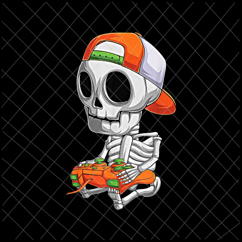 Skeleton Halloween Video Gamer Png, Skeleton Png, Skeleton Gamer Png, Skeleton Halloween Png