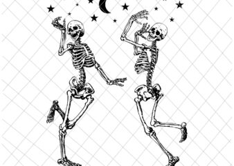 Dancing Skeletons Two Halloween Svg, Skeletons Halloween Svg, Skeletons Dancing Svg, Dancing Halloween Svg t shirt vector illustration