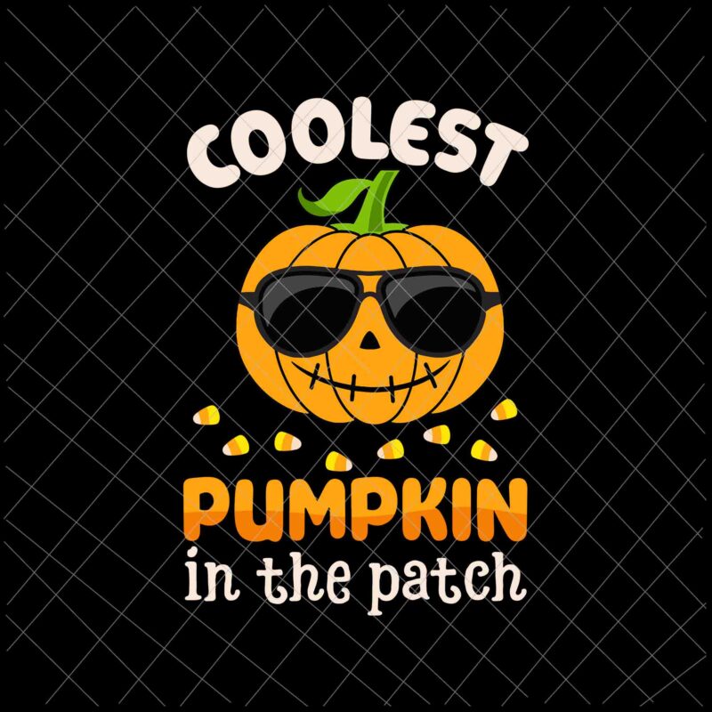 Coolest Pumpkin In The Patch Svg, Halloween Pumpkin Svg, Pumpkin Sunglasses Svg