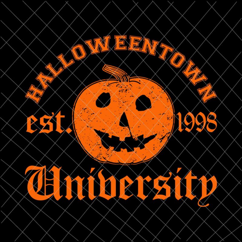 Halloweentown University 1998 Svg, Funny Halloween 1998 Svg, Halloween University Svg, Pumpkin 1998 University