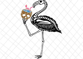 Skeleton Flamingo Halloween Svg, Flamingo Svg, Flamingo Halloween Svg, Halloween Funny Svg