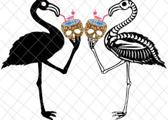 Skeleton Flamingo Halloween Svg, Flamingo Svg, Flamingo Halloween Svg, Halloween Funny Svg