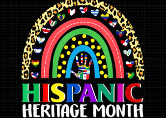 Hispanic Heritage Month Png, National Hispanic Heritage month Rainbow All Countries Flags, Rainbow All Countries Flags