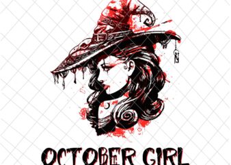 October Girl Halloween svg, Girl face eys svg,, October birthday svg, Witch birthday Halloween vector, Girl Halloween Svg