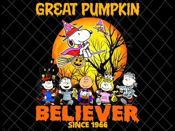 Great pumpkin believer since 1966 halloween png, snoopy halloween png, halloween 1966 png t shirt design template