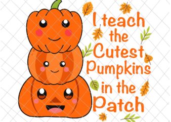 I Teach The Cutest Pumpkins In The Patch Svg, Teacher Fall Season Svg, Teacher Autumn Svg, Teacher Quote Svg t shirt design for sale