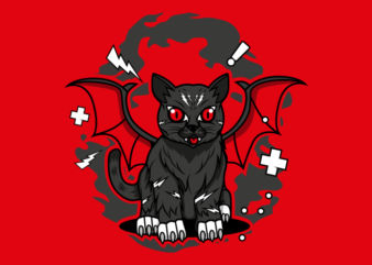 VAMPIRE CAT t shirt vector art