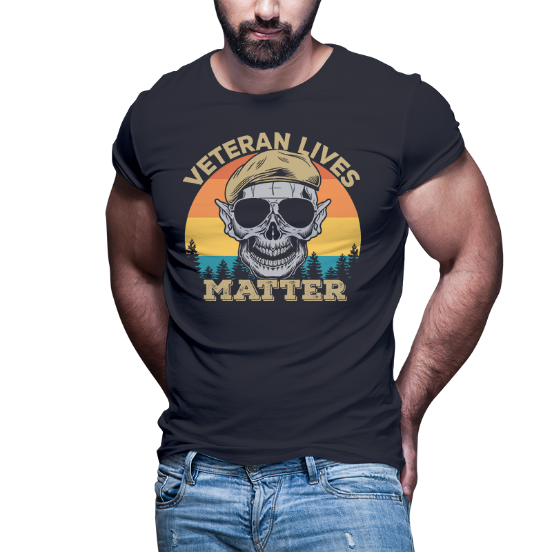 54 American Veteran Skull bundle t shirt template