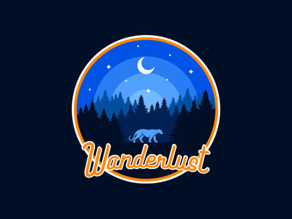 Wanderlust t shirt design for sale