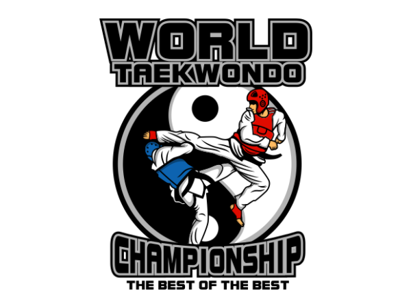 Wold taekwondo championship t shirt design for sale
