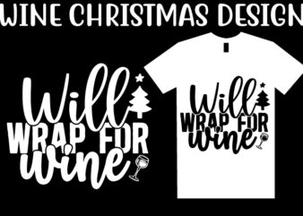 Wine Christmas SVG T shirt Design