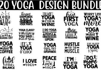 Yoga T shirt Design Bundle