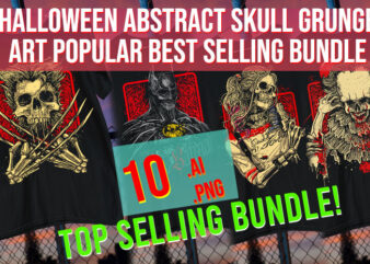 Halloween Abstract Skull Grunge Art Popular Best Selling Bundle